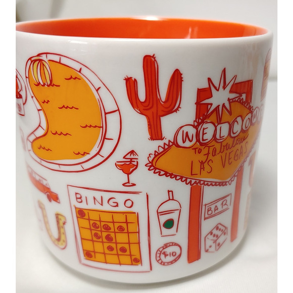 Starbucks Mugs Las Vegas Pair Been There Series 14oz Ceramic Coffee Cup Gift - Picture 7 of 11